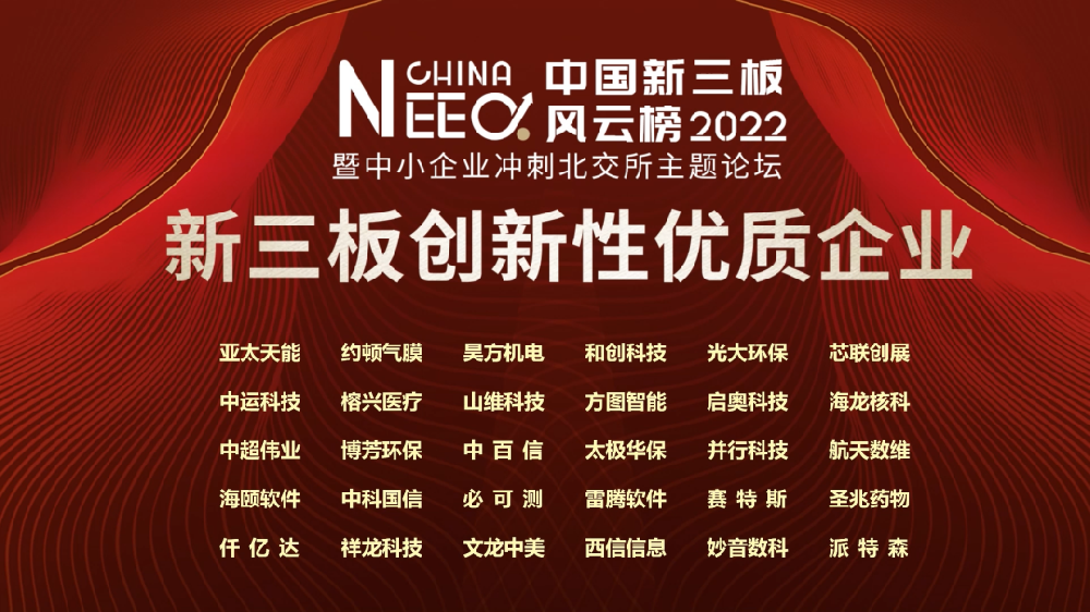 第六届中国新三板年度风云榜揭榜，雷火电竞app
信息再次斩获“新三板创新性优质企业”